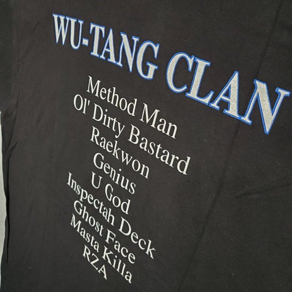 VINTAGE Wu Tang Clan Men Shirt 2XL 90s Method Man Ol Dirty‎ Bastard Raekwon Rza - Picture 6 of 14